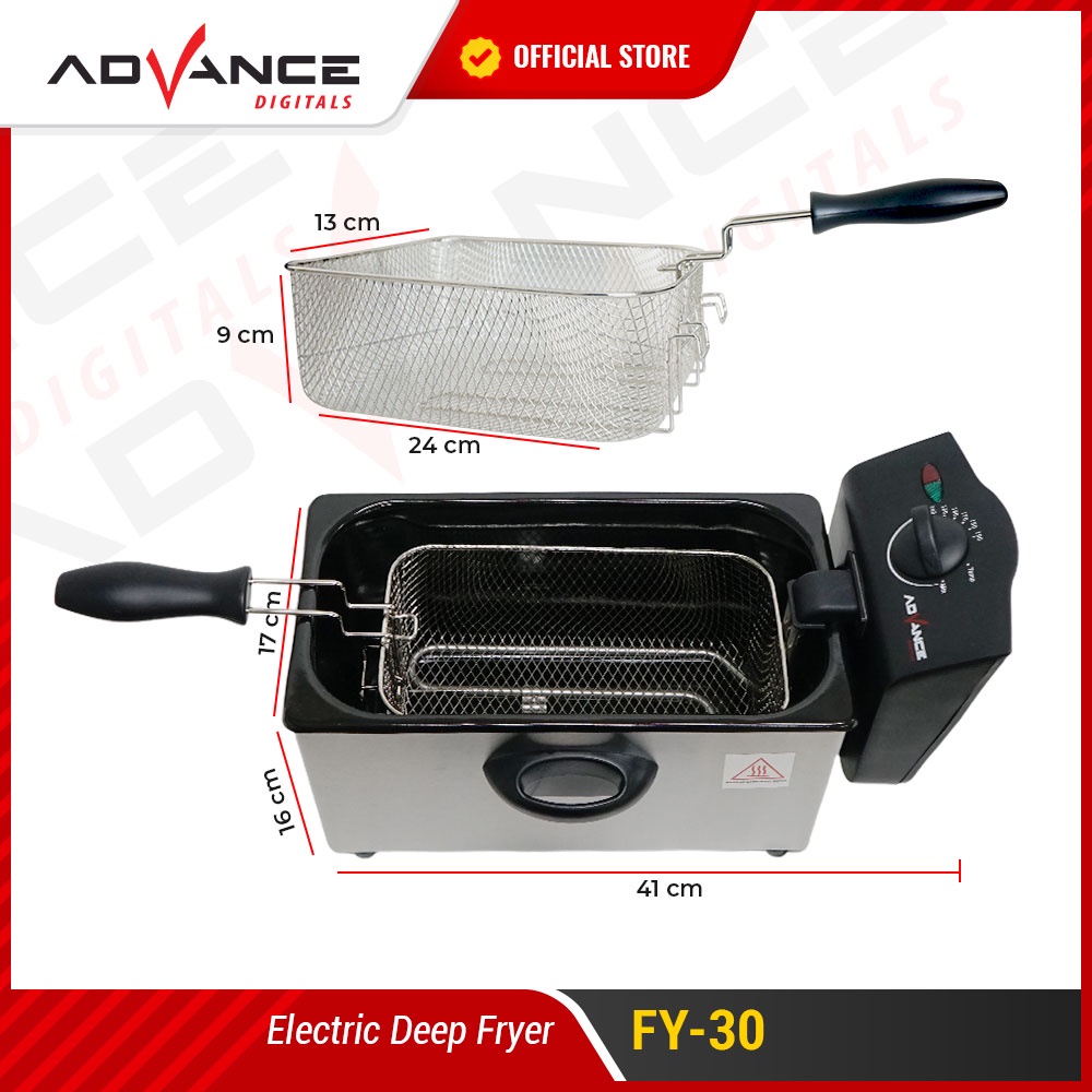 Advance Digitals FY-30 Electric Deep Fryer Menggoreng dengan listrik 3 Liter Hemat Listrik Garansi 1 tahun