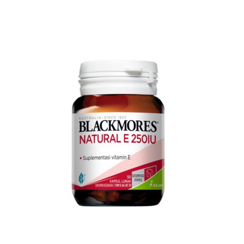 Blackmores Natural E 250 IU Vitamin E 50 Kapsul Bpom KALBE ED2025