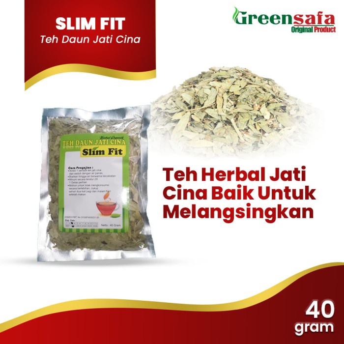

Teh Daun Jati Cina Slimfit Teh Curah - 40 gram