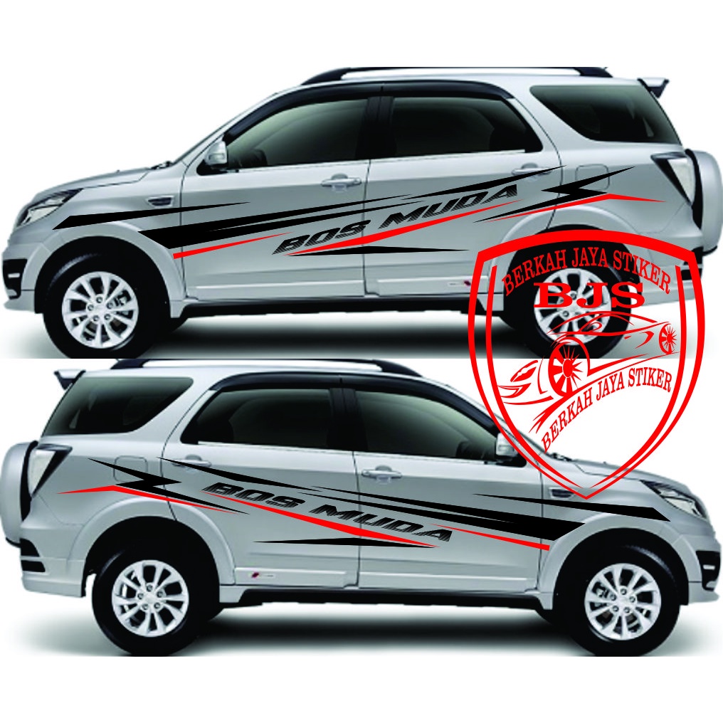 NEW Stiker Mobil Toyota Rush Stiker Daihatsu Terios Stiker Mobil Rush Terios DLL