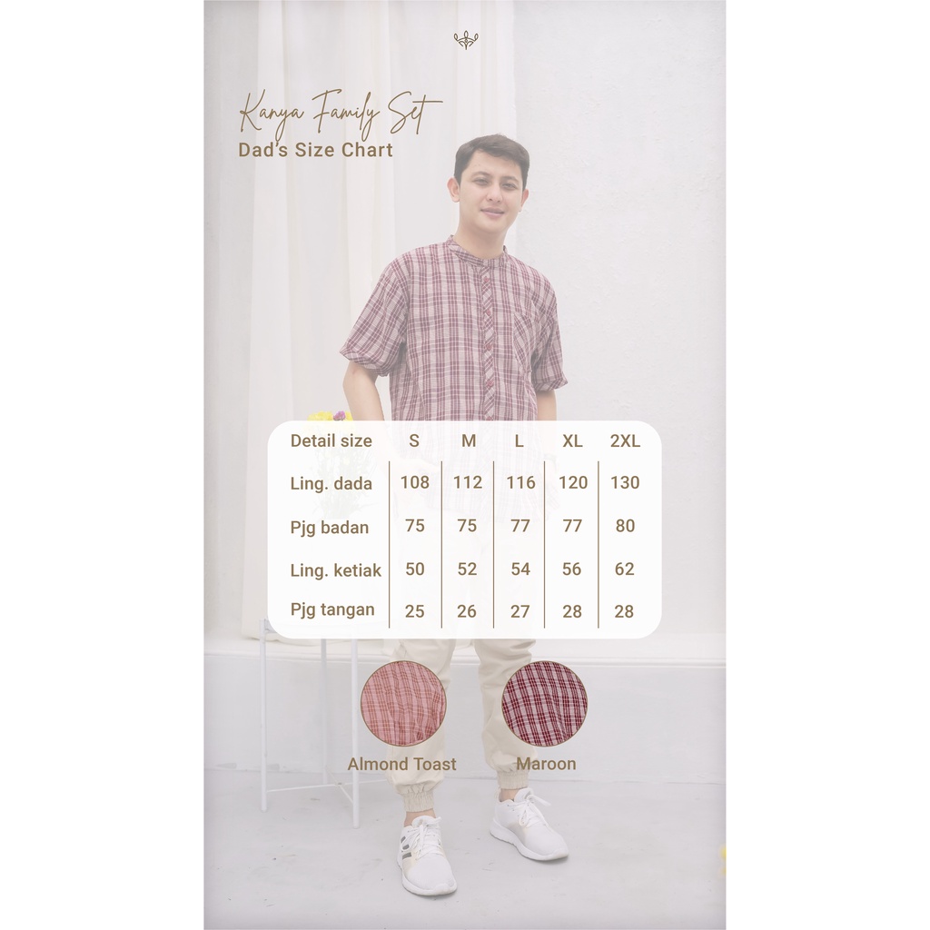 Wimi.id Kanya Family Set - Maroon  | Family Set