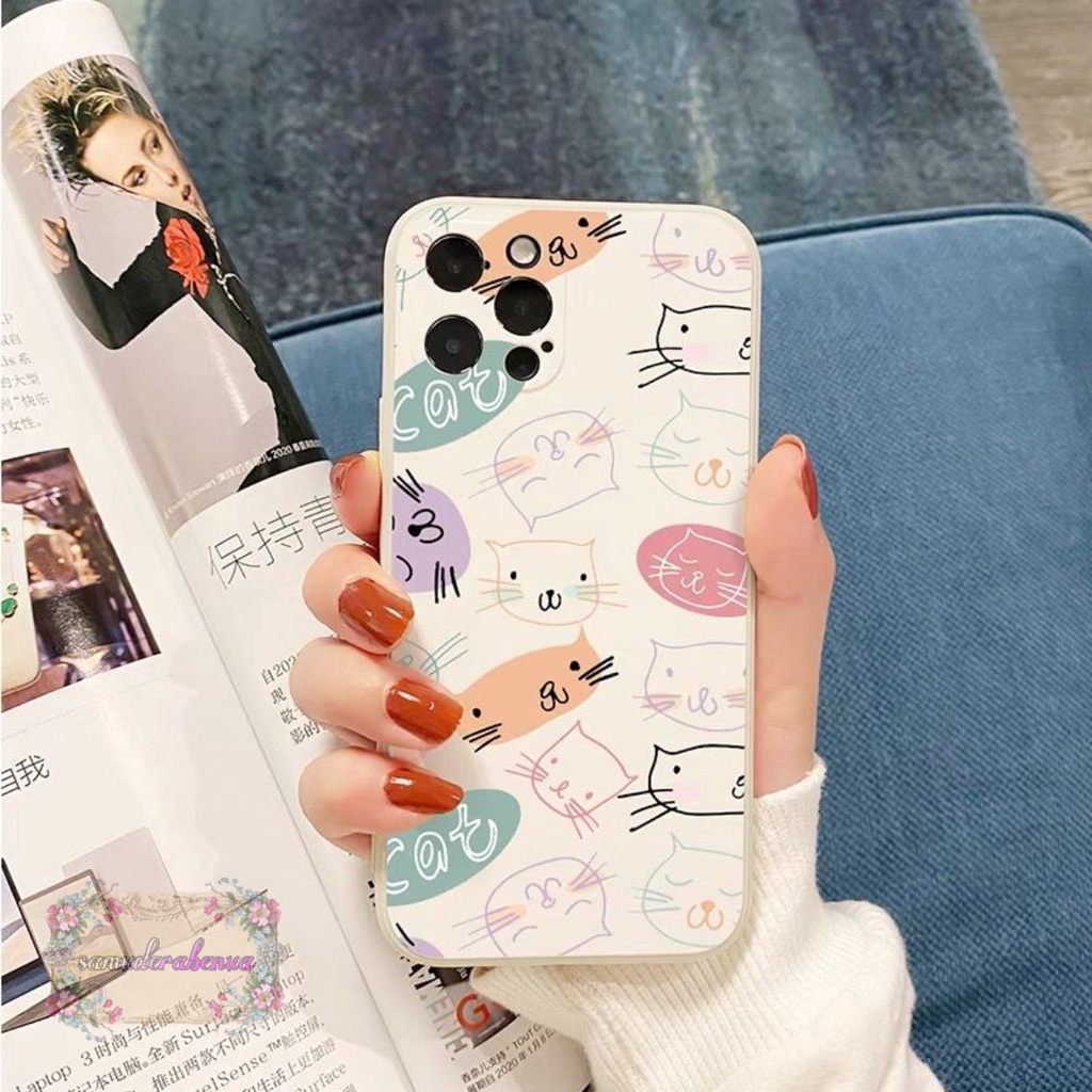 SS109 SOFTCASE MOTIF CUTE CAT IPHONE 6 6S 6+ 6S+ 7 8 SE 7+ 8+ X XS MAX XR SB4250