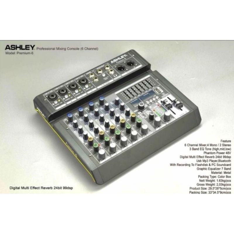 Mixer Ashley Premium 6 Original 6 Channel