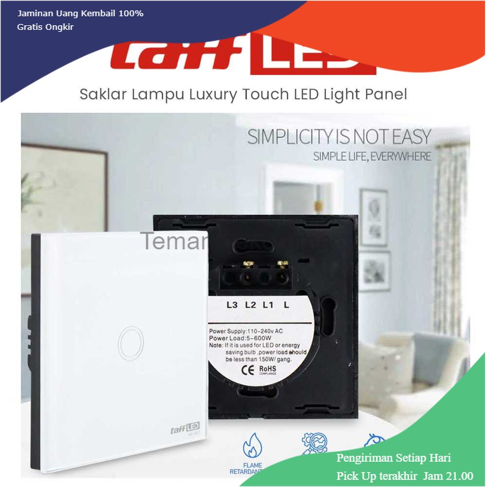 TD - SKT TaffLED Saklar Lampu Luxury Touch LED Light Panel - AO-001