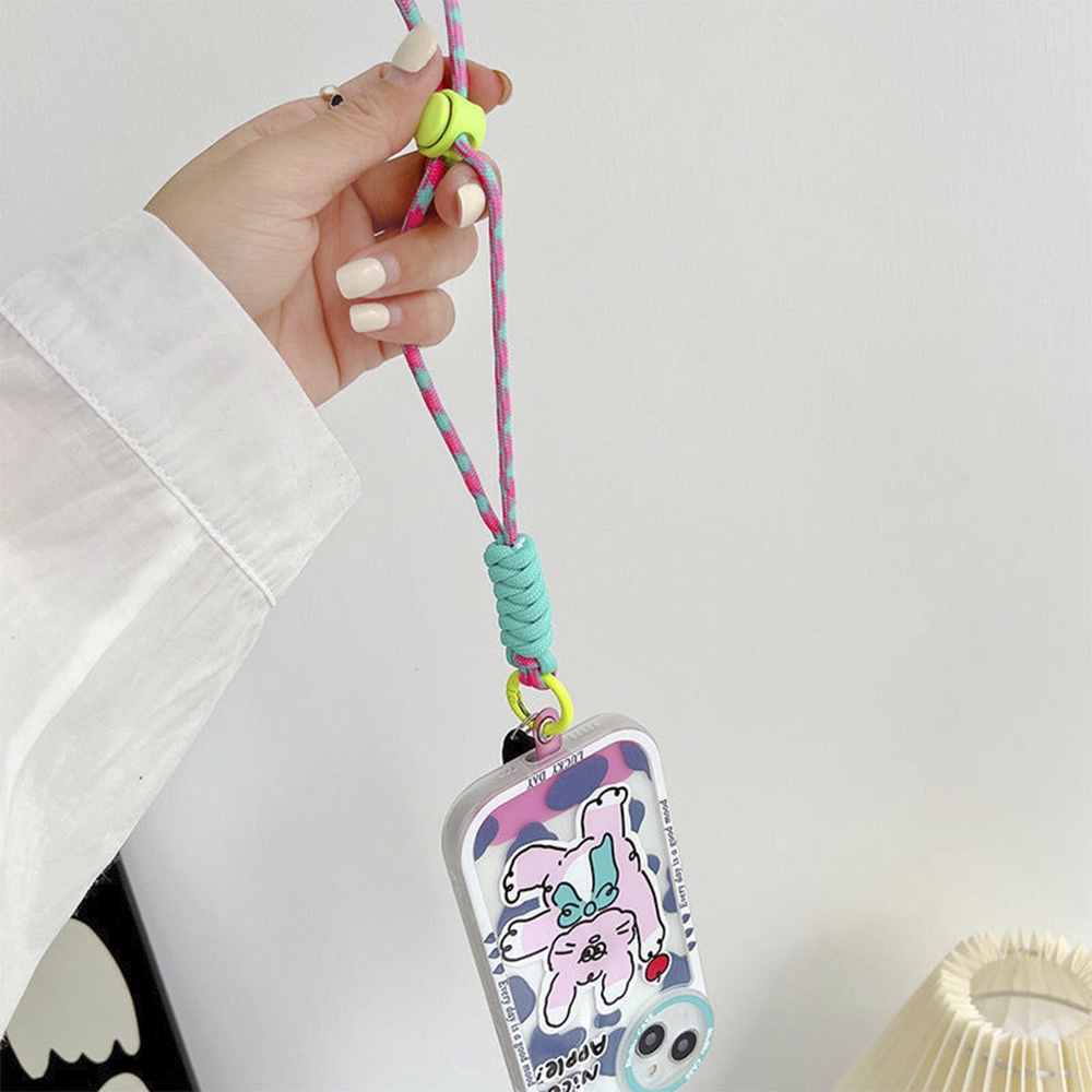 Tali Lanyard Leher Adjustable Anti Hilang Ukuran 25cm / 50cm Untuk Case Handphone