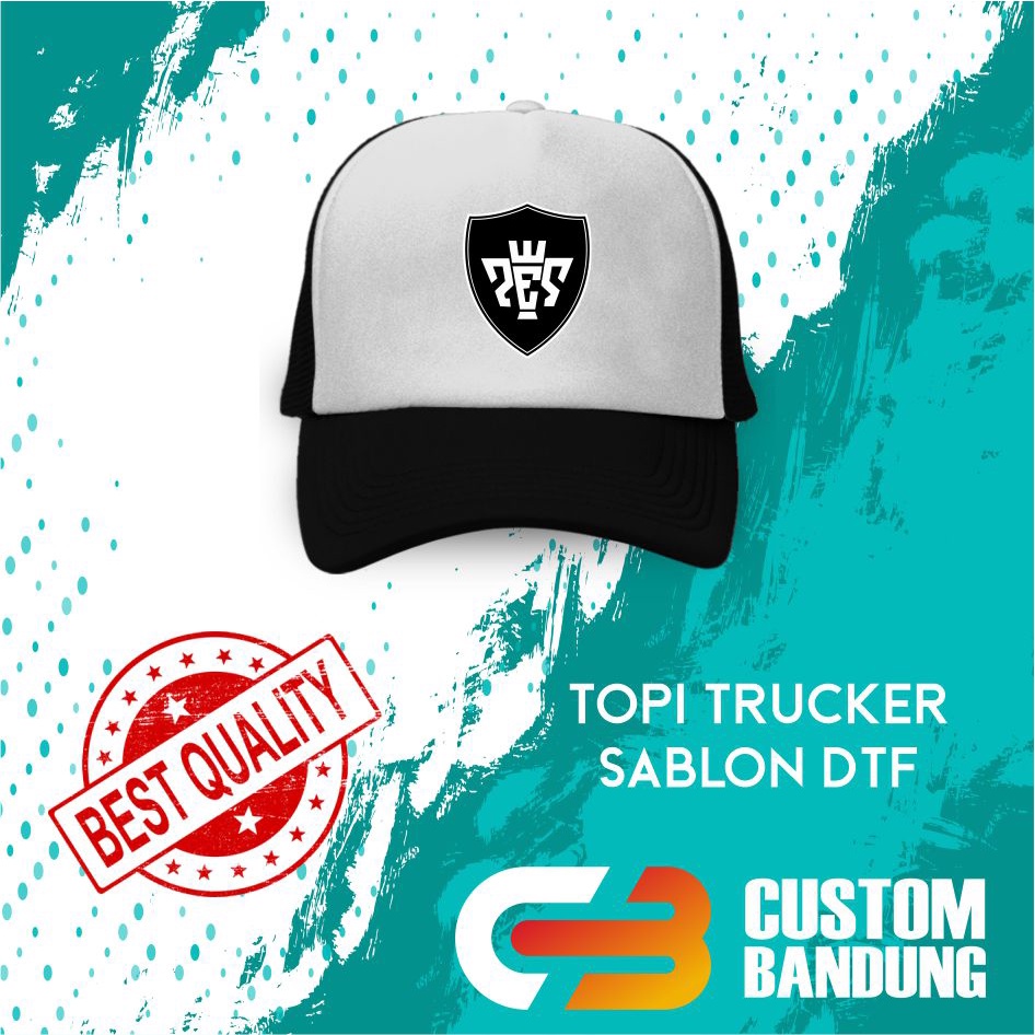 Topi Trucker PES 2 Pria Wanita Topi Jaring Aura Jala Trucker Cap Bisa Tulis Nama Bisa COD Original High Premium Quality