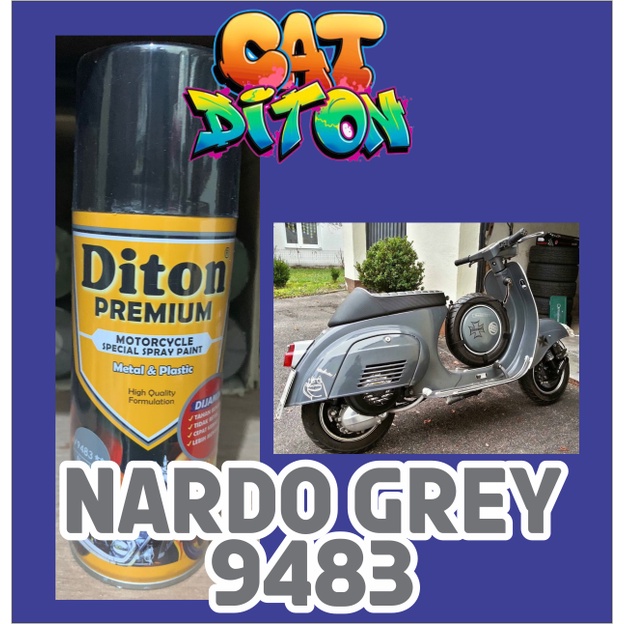 Cat Pilox Diton Premium Vespa Nardo Grey 9483 Warna Abu Abu Muda Kilap
