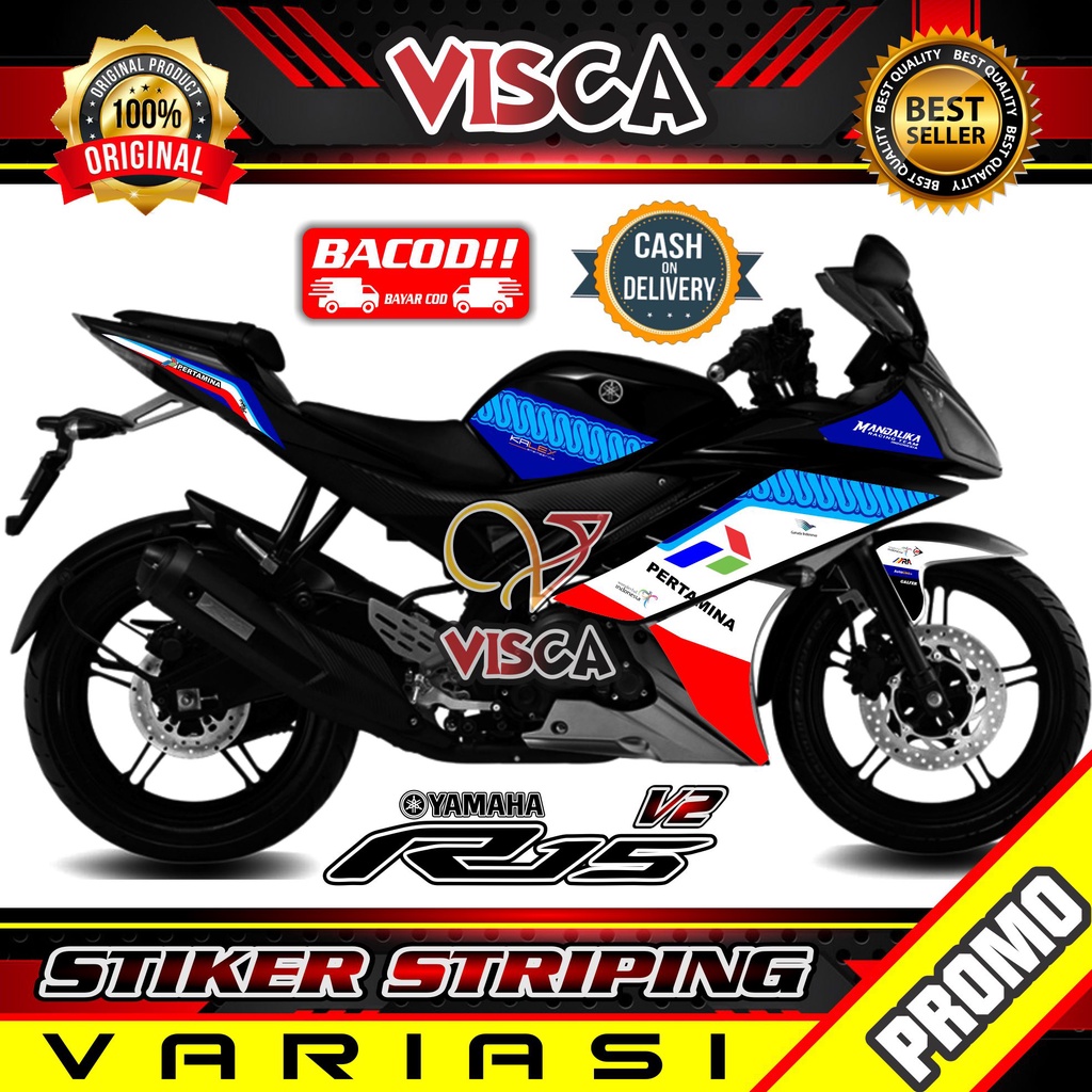 Striping R15 V2 Variasi - Stiker Sticker Striping Variasi Lis Yamaha R15 V2 - Striping Hologram R15 