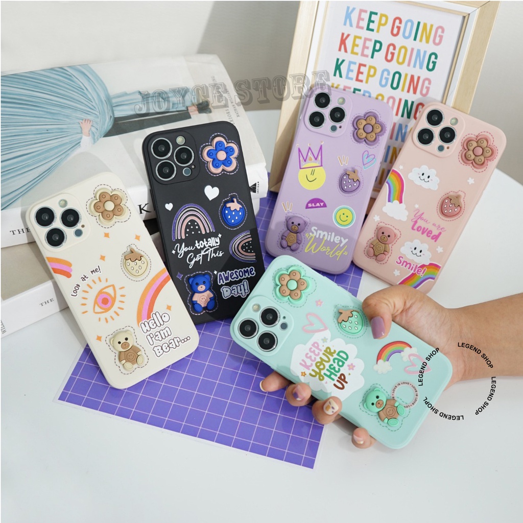 Softcase Motif 3D Timbul For Oppo A16 A54 A55 A15 A5S A53 A3S A52/A92 A5/A9 2020 A74 4G A76 4G RENO 