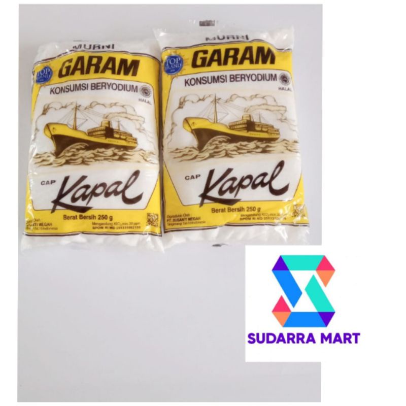 

Garam halus cap kapal 250gr per 1 bungkus