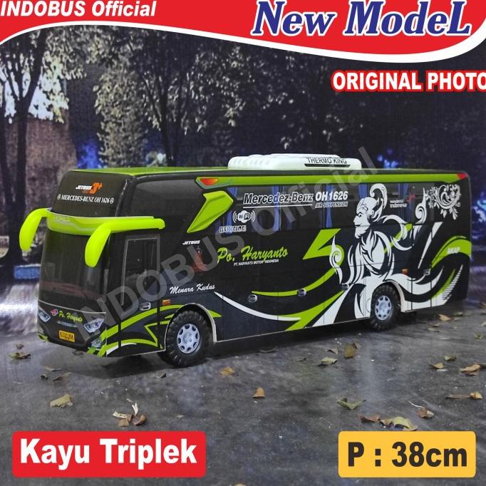 Jual Indobus Miniatur Bus Bis Haryanto Bima Jb Plus Voyager Hijau Shopee Indonesia