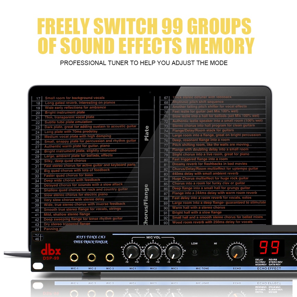 DBX dsp-99 suara front-end profesional DSP99 efek produk efek karaoke reverb profesional COD