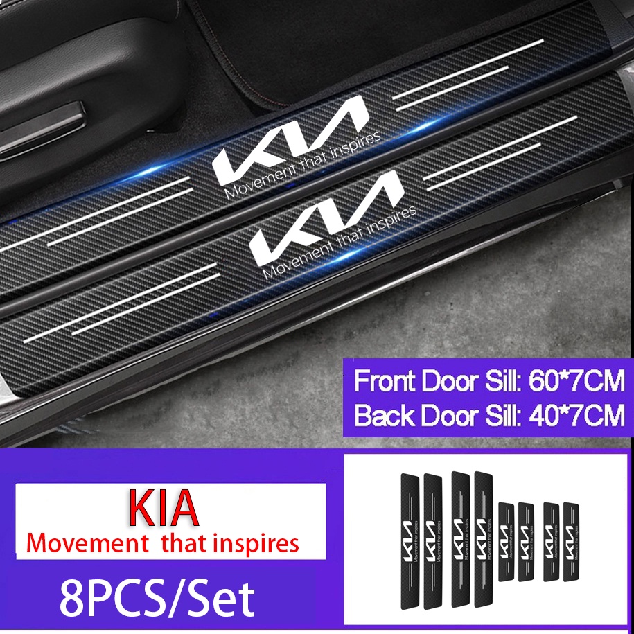 SPECTRA Stiker Strip Pelindung Pintu Mobil Bahan Carbon Fiber Untuk KIA Seltos K3 Carens Forte Cerato Soluto