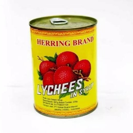 

Leci/lychee hering brand kaleng buah leci dalam kaleng