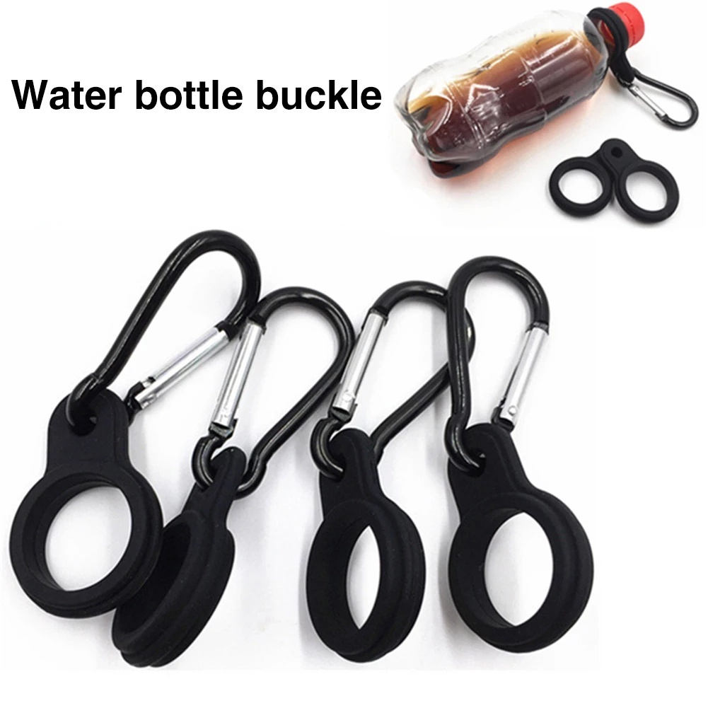 1pc Klip Carabiner Holder Botol Minum Portable Bahan Aluminum Anti slip Untuk Outdoor / Olahraga / Camping / Hiking