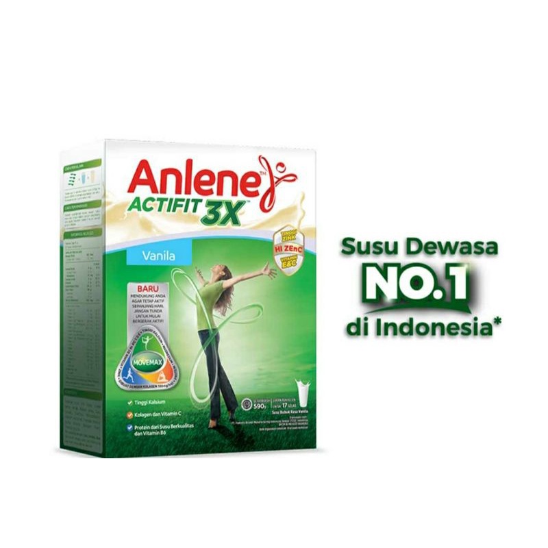 Anlene Actifit 3x Hi-Calcium Vanila 590G