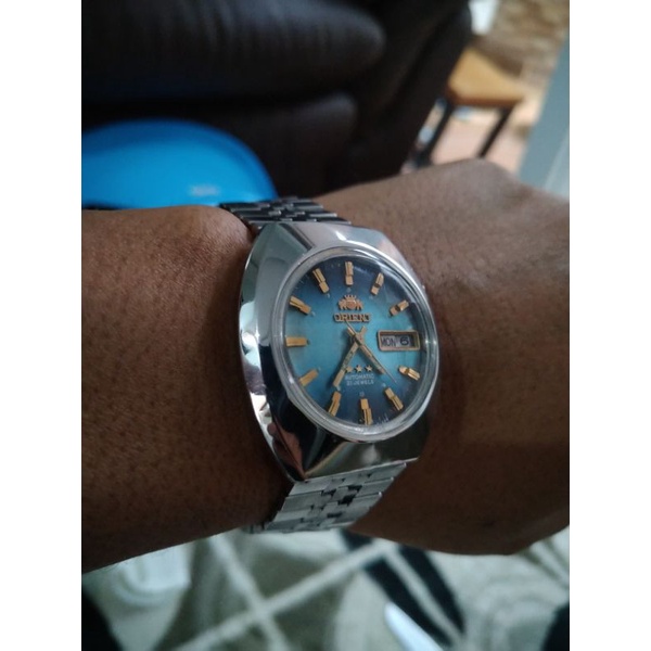orient*3 star vintage blue dial