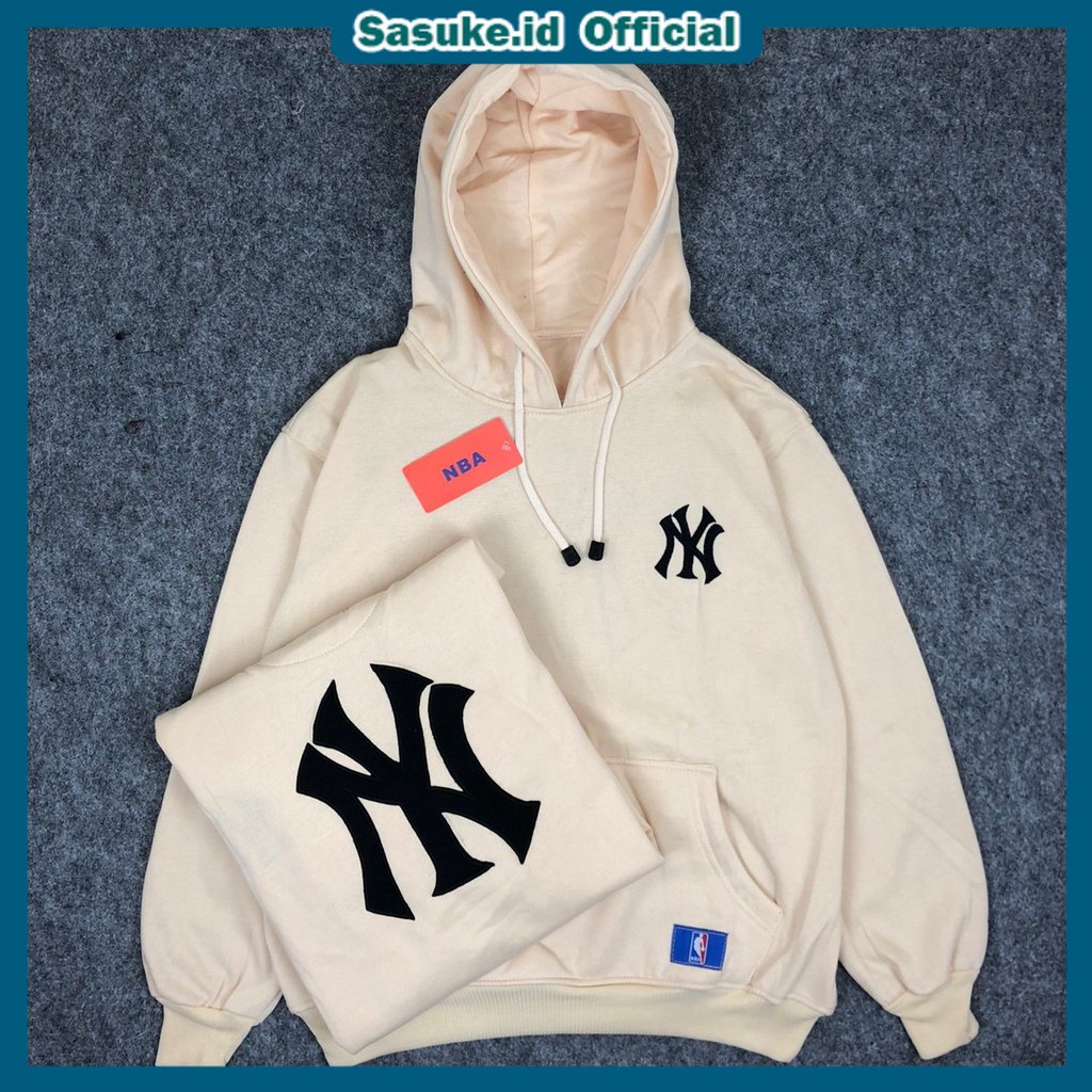 sasuke.id - Sweater Hoodie Pria New York NY Logo Bordir