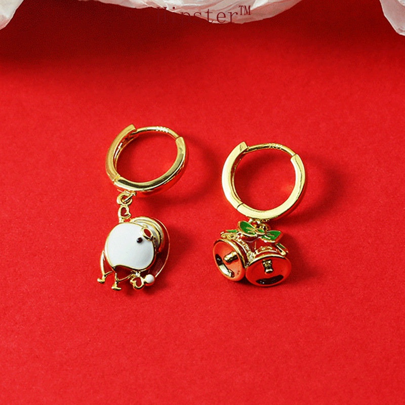 Anting Tusuk Asimetris Bahan Sterling Silver 925 Untuk Wanita