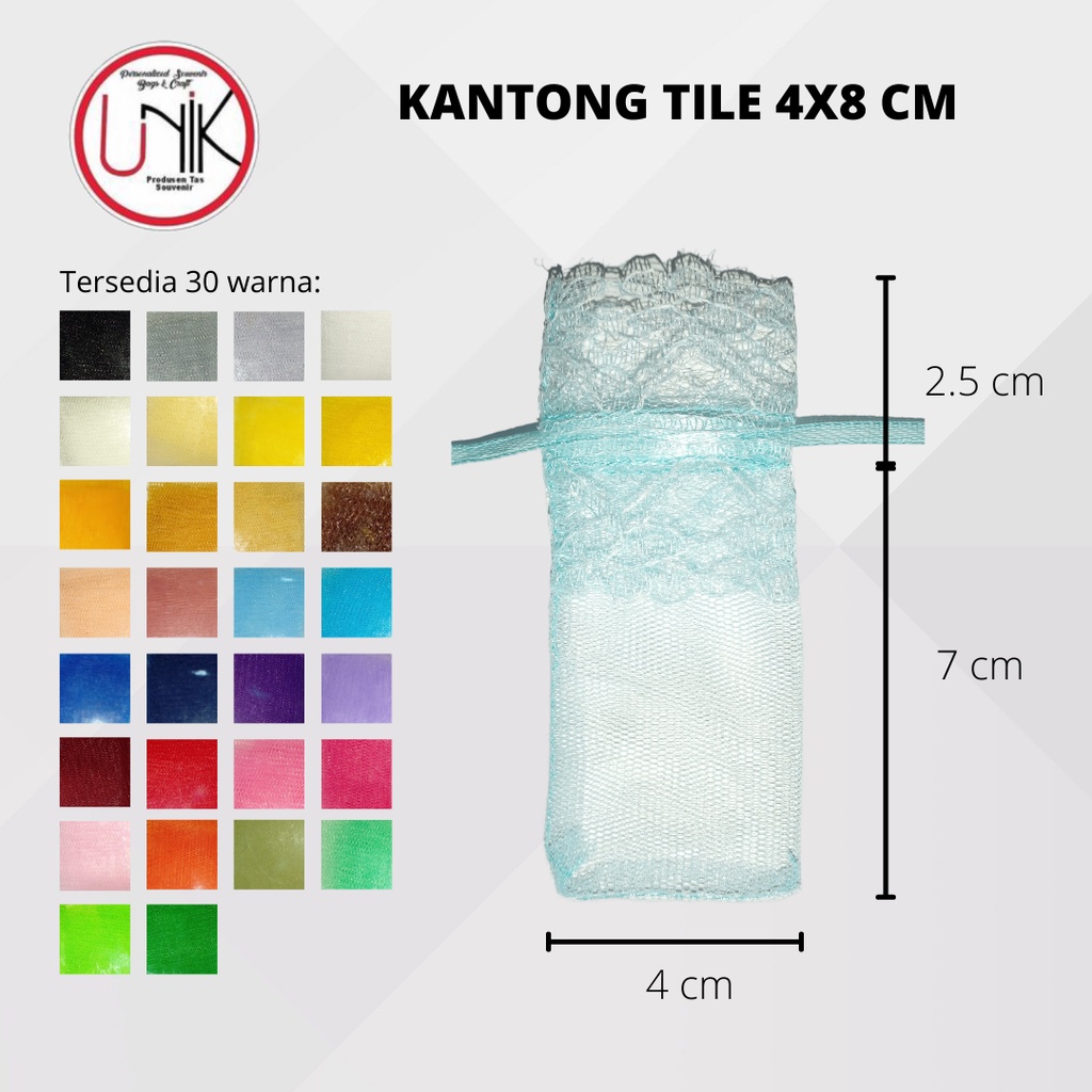 Kantong Tile Souvenir 4x8 cm untuk botol serum 10 ml / bungkus souvenir bahan tile