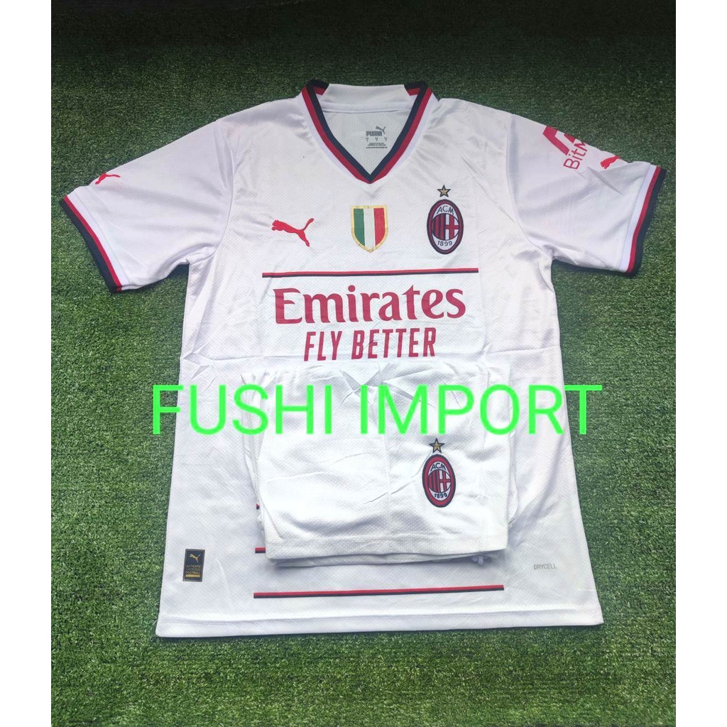 Setelan Jersey Baju Bola Milan Away 2022 2023 ( Fullset Satu Set ) Grade Ori