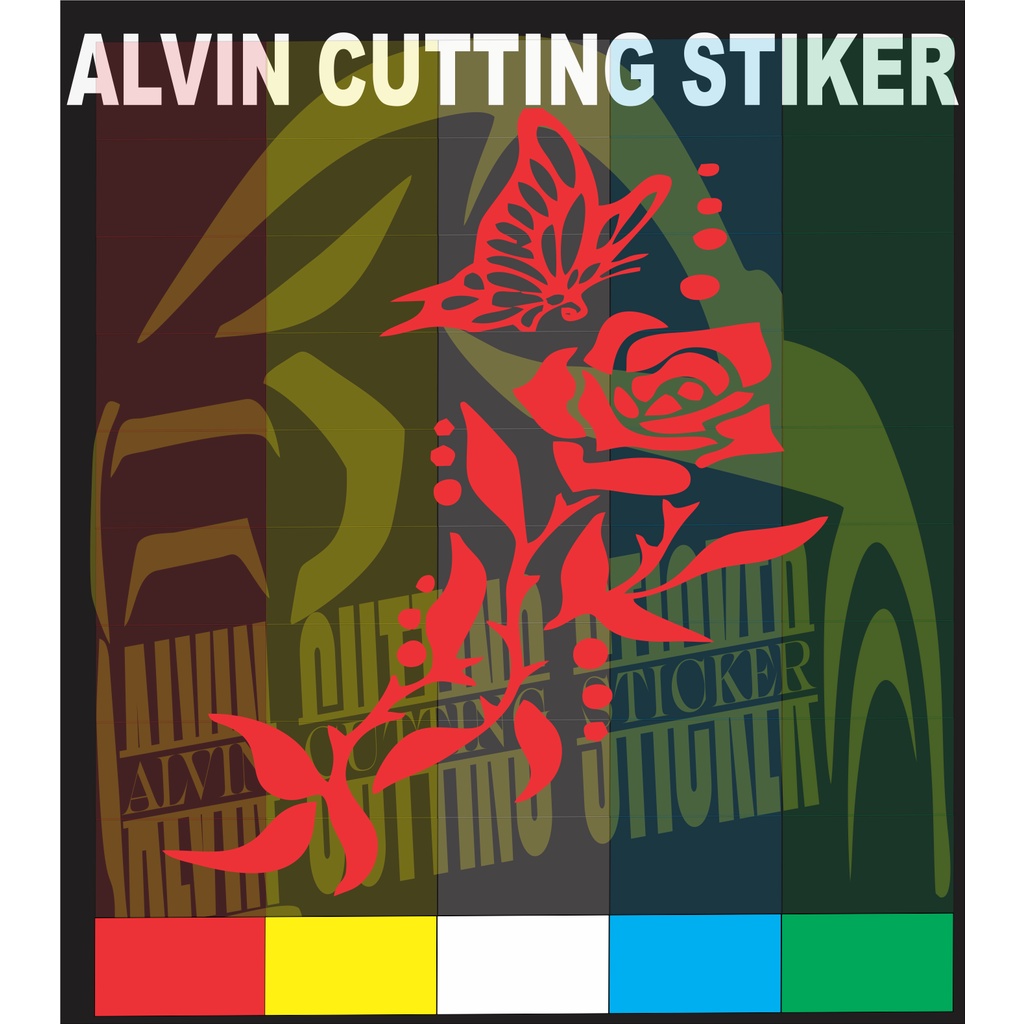 Stiker gambar bunga kupu keren buat mobil stiker mobil sticker mobil keren cutting sticker  cutting 