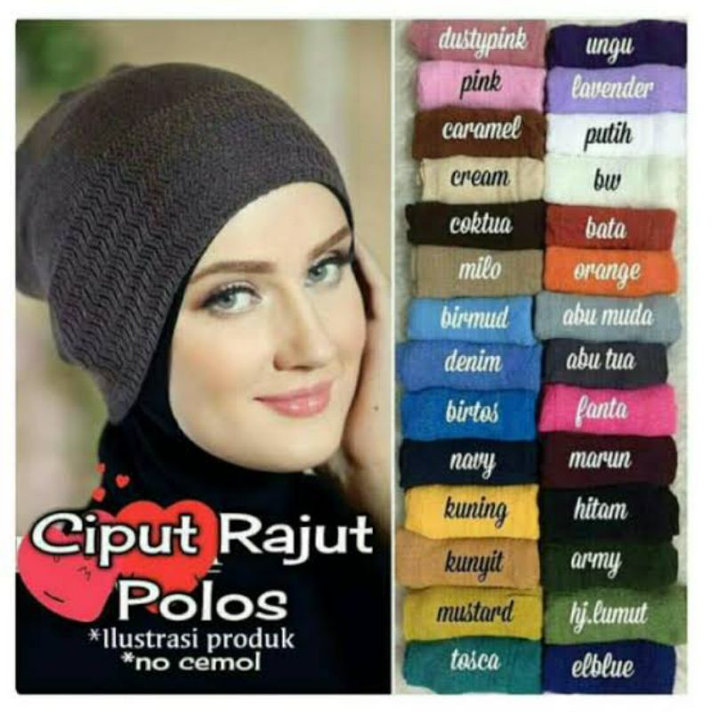 Ciput Bandana Daleman Krudung Warna Rendom
