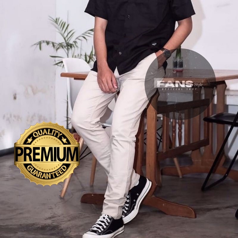 PROMO! CELANA PANJANG PRIA CHINO CHINOS PREMIUM MODEL SLIMFIT KERJA HARIAN KANTOR SANTAI LIBURAN FORMAL ORIGINAL