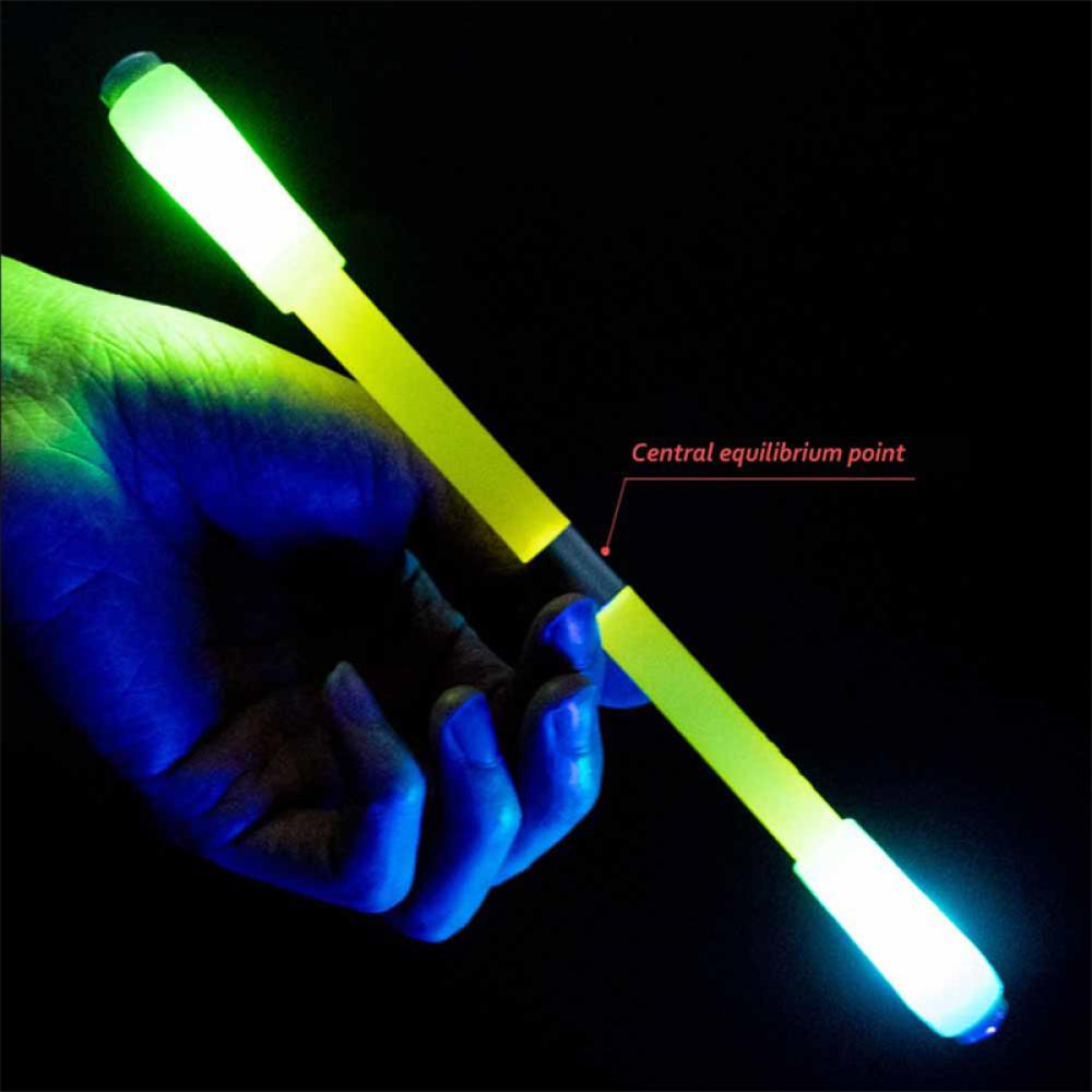 Timekey 1PC Pulpen Gaming Putar Luminous Dengan Lampu LED Untuk Stationery Anakpelajar G3H9