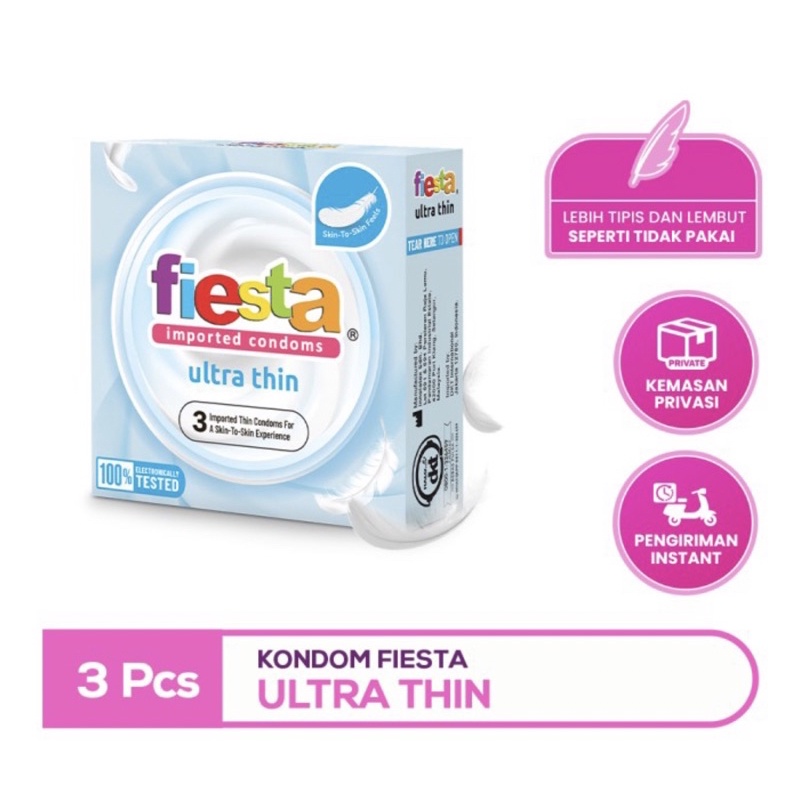 Kondom fiesta ultra thin isi 3 ( kondom super tipis ) privasi aman