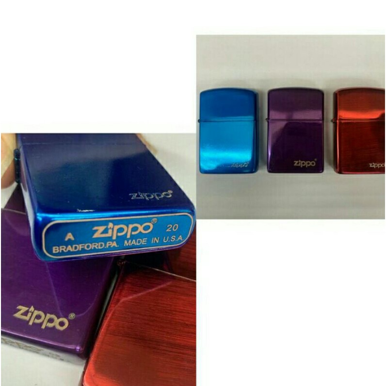 Korek Api Zippo Crom Ungu ice Mewah