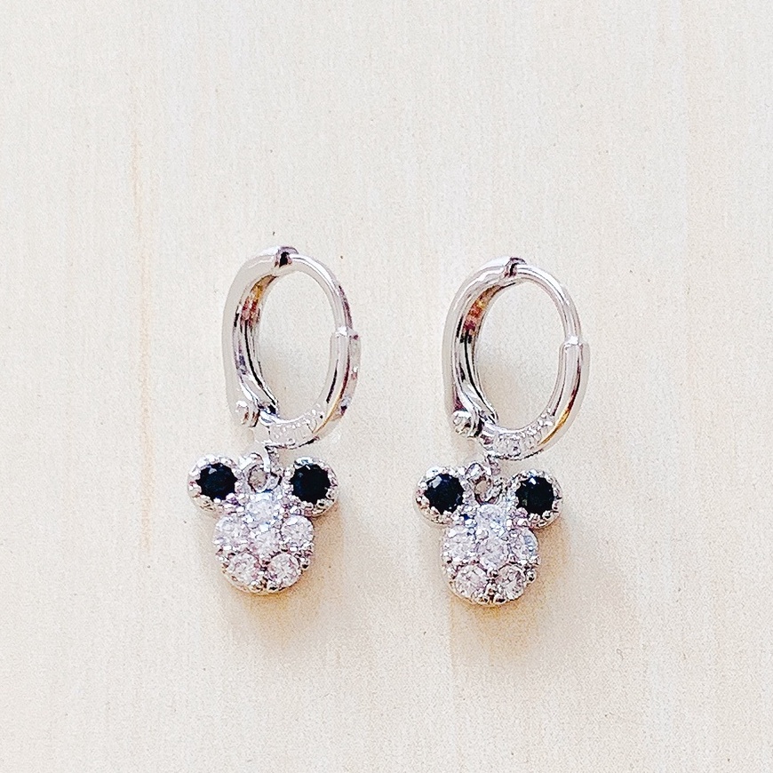Anting Anak / Giwang Anak Mick Black Silver