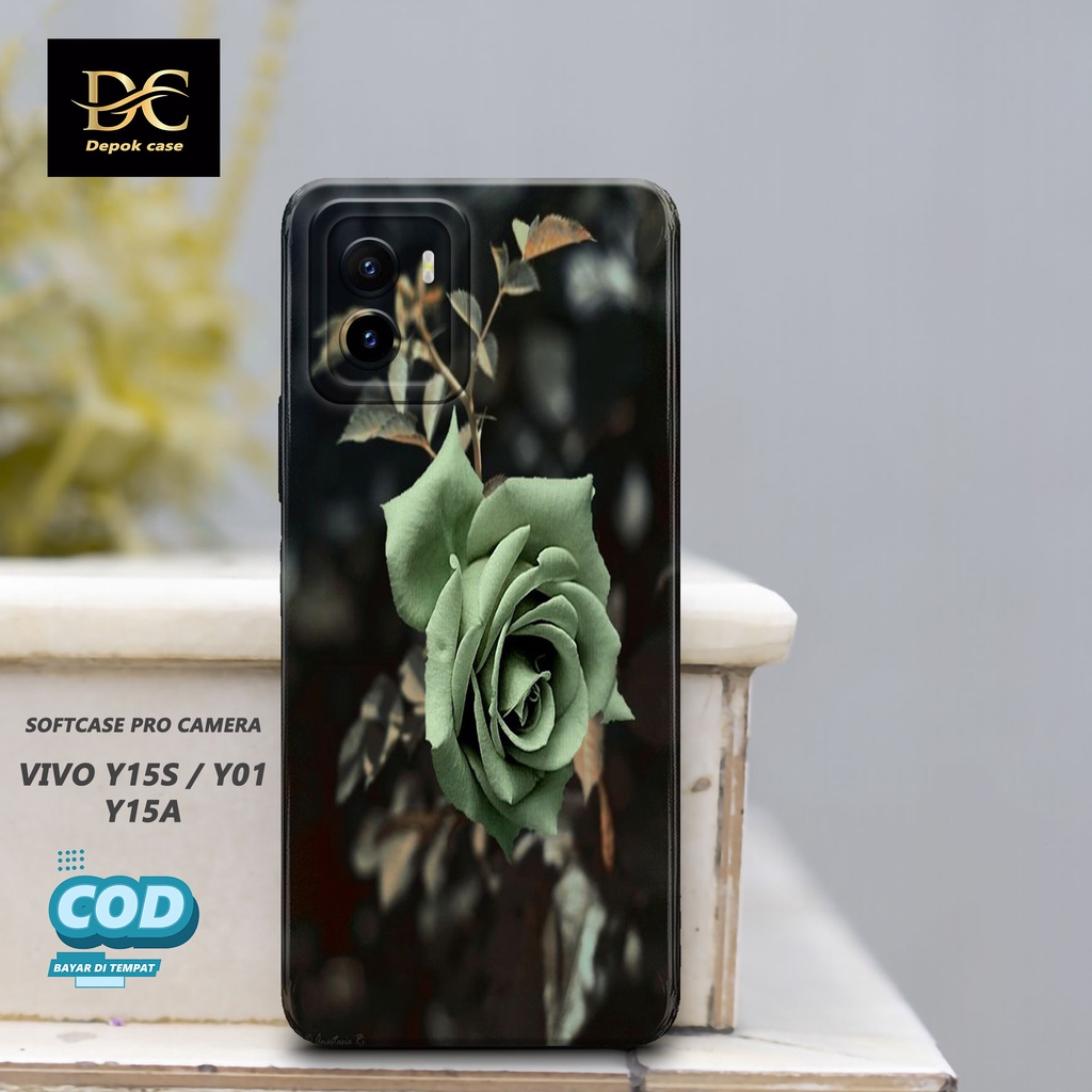 Case Vivo Y15s / Y01 / Y15A Terbaru - Fashion Case BUNGA - Casing Hp Vivo Y15s / Y01 / Y15A Terbaru 