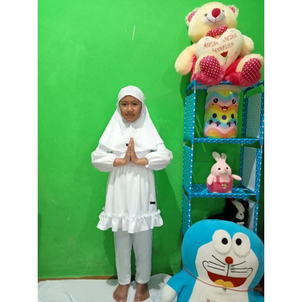 ARESHACOLECION  BAJU MANASIK HAJI ANAK TK   GAMIS ANAK MANASIK HAJI/  SETELAN CELANA ANAK  BAJU PUTI