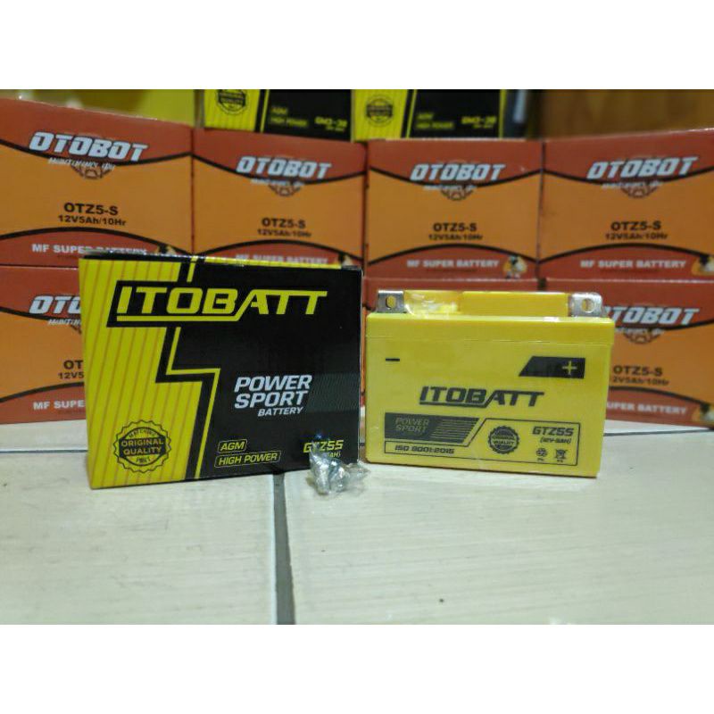 AKI KERING GEL  MOTOR HONDA BEAT, SUPRA X 125 ITOBATT GTZ5S 5AH