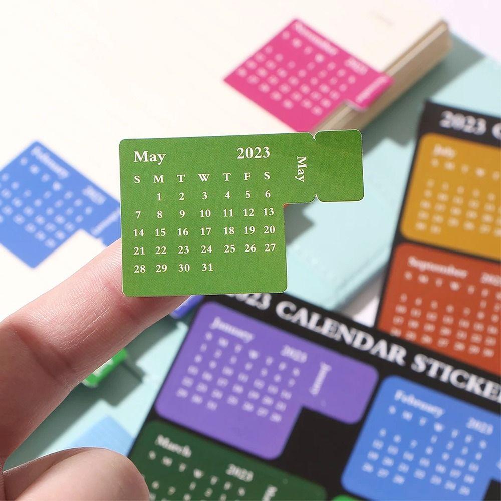 Stiker Label Kalender Nanas 5lembar New Creative Stationery Calendar Sticker