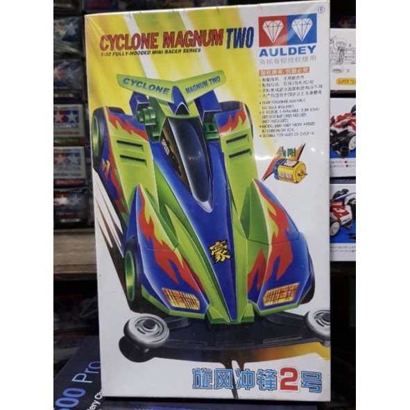 AULDEY MINI 4wd CYCLONE MAGNUM TWO (BODY VICTORY HIJAU)