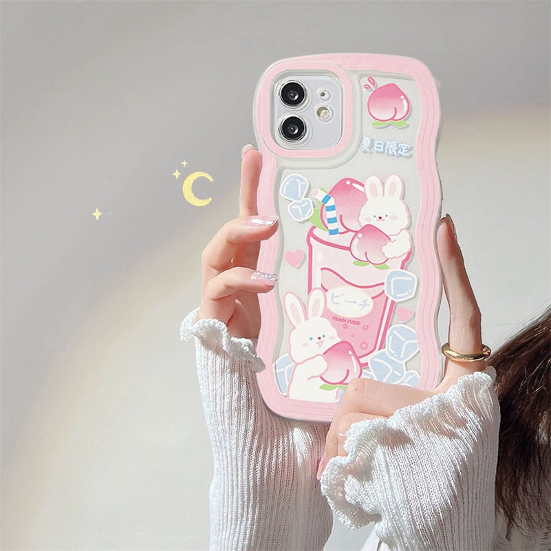 Casing Silikon OPPO A17 A17K A57 A77 A77s A16 A16K A15 A15s A3s A5s A78 A76 A96 A74 A54 A93 A94 A95 A92 A55 A52 A53 A33 A31 A5 A9 2020 A7 F11 F9 Pro Reno 7 6 5 Pro Reno 8T 8Z 7Z 6Z 5Z Motif Kelinci