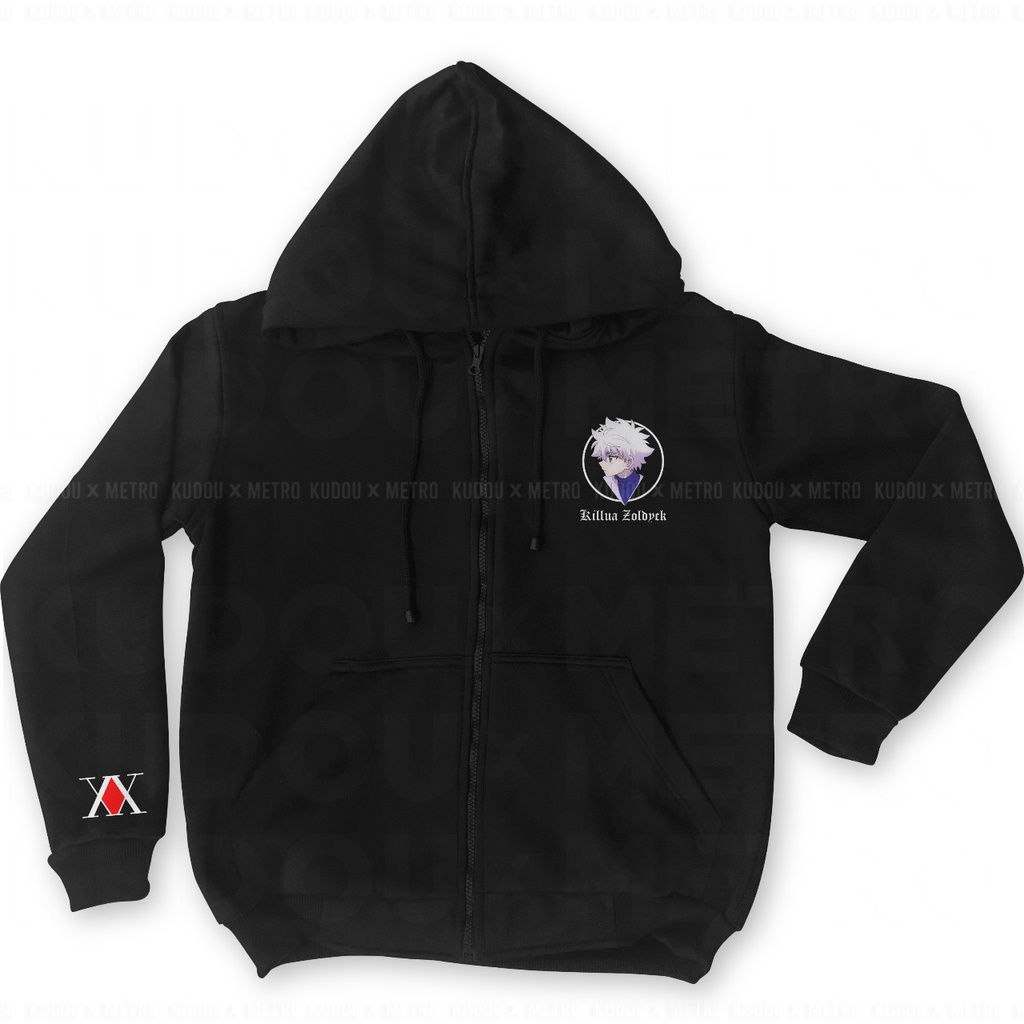 Jaket Killua Silluet Black Anime Manga Hunter X Hunter HXH Premium Unisex