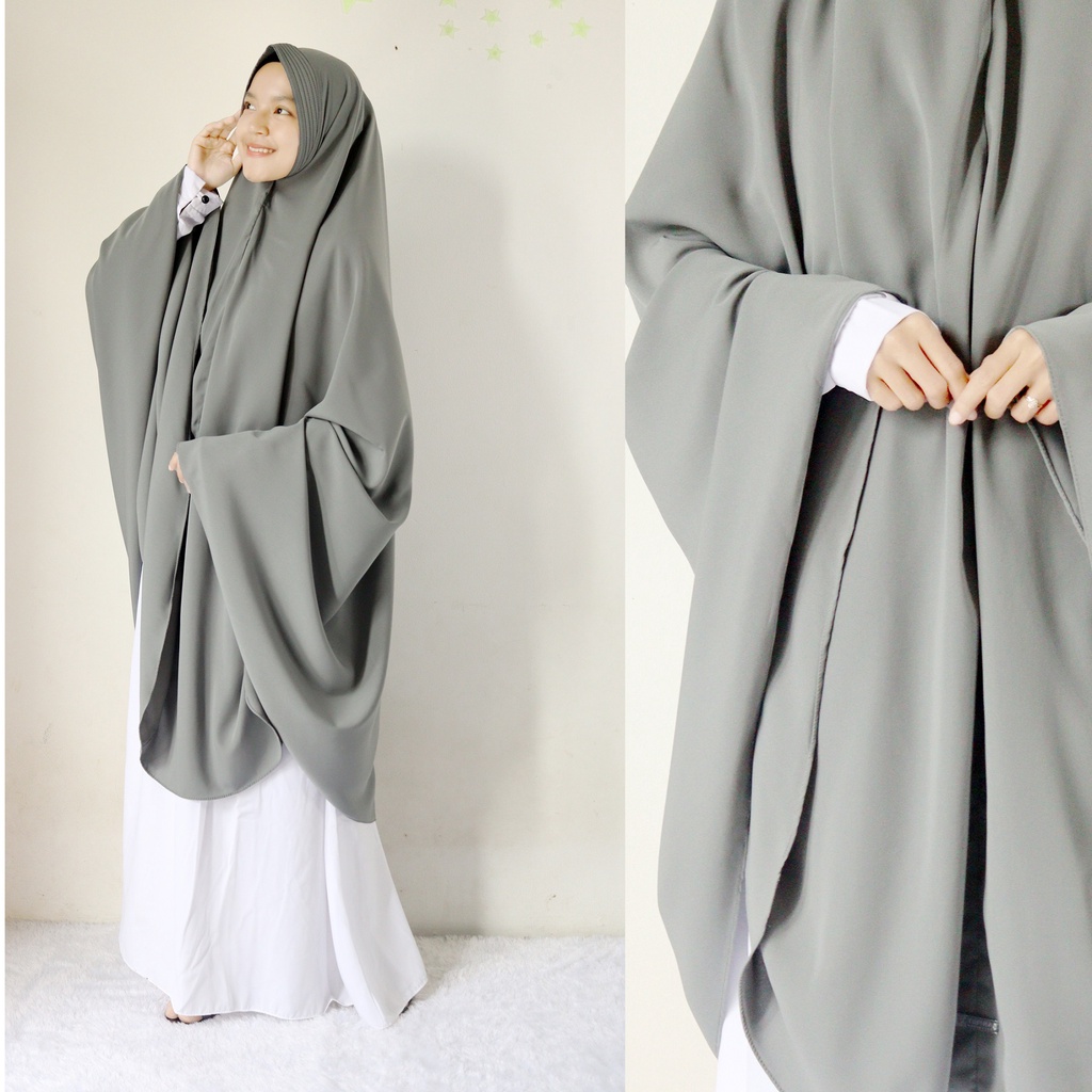 Long Khimar XXL Pad Woolpeach Lux By Yufina