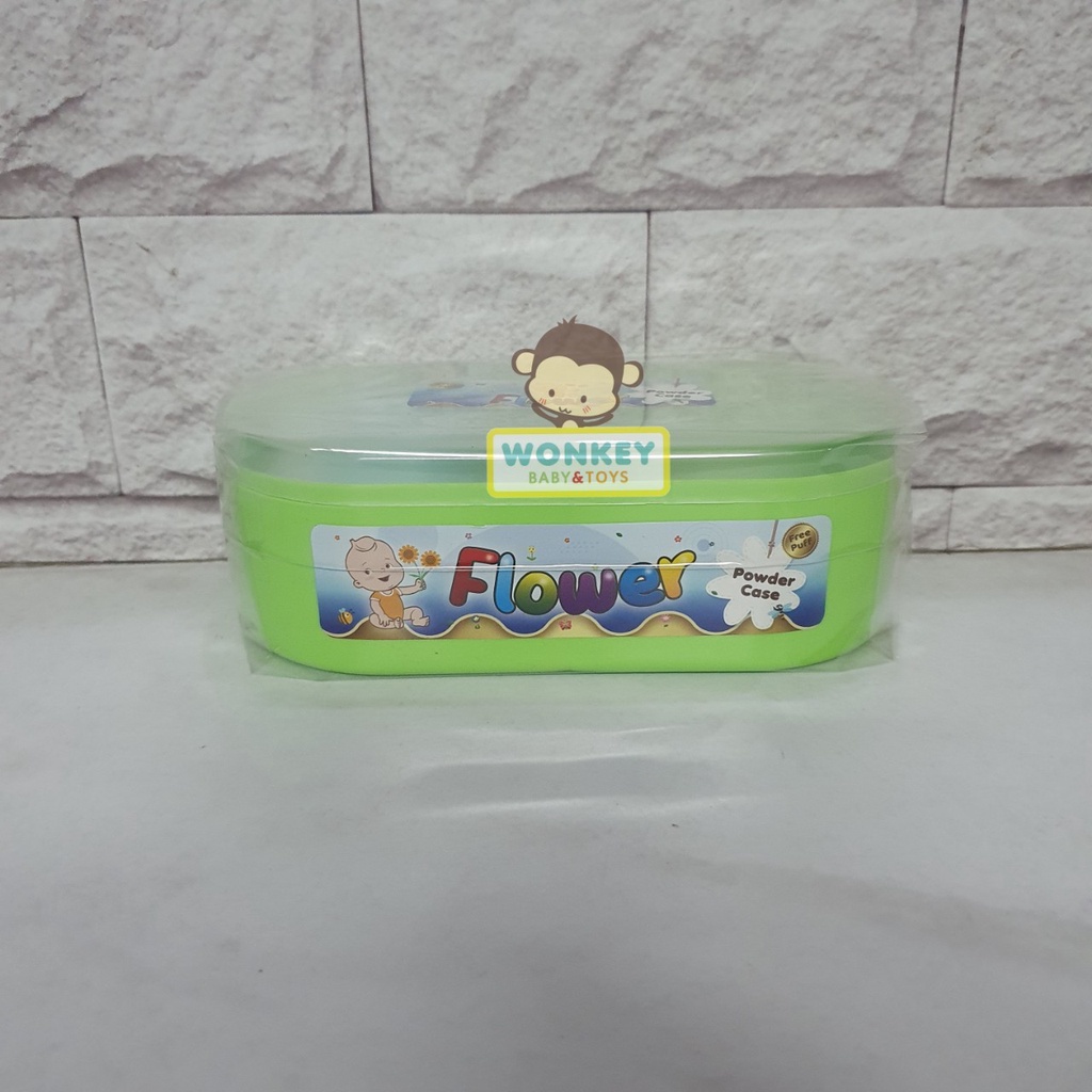 Tempat Bedak Double Flower / Lusty Bunny Anti Pecah
