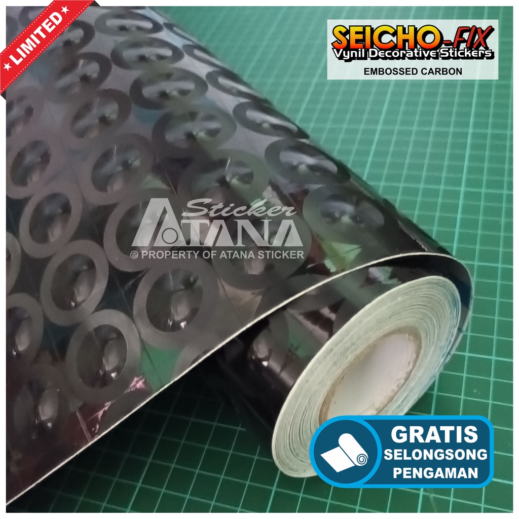 Skotlet Hitam Carbon Emboss 3D Scotlet Karbon Mozaik Tekstur Fiber Timbul Kasar Stiker Kevlar Motif Sisik Ular Corak Sticker Meteran Decal Roll Aksesoris Body Sepeda Motor Matic Mobil Dekorasi Spakbor Selebor Scolite Scotlight Sekotlet Hp Laptop Helm