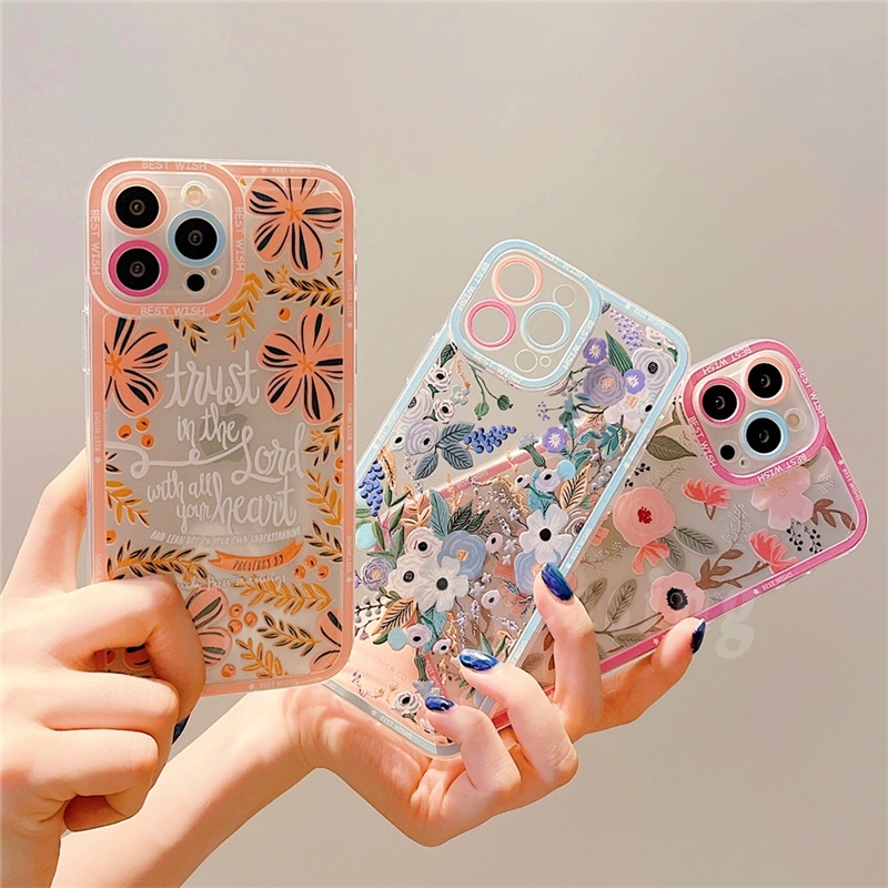 Casing Vivo Y15s Y15a Y01 Y21A Y21T Y33S Y33T Y12A Y20S Y12S V19 Y11 Y12 Y15 Y17 Y19 Y85 V9 Y91C Y93 Y95 S1 Pro Vivo Y1S Y30i Y30 Y50 Motif Bunga Case