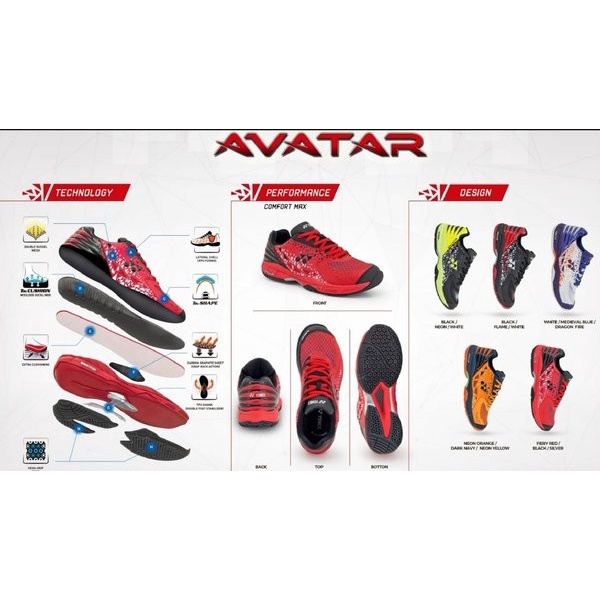 Sepatu Badminton Bulutangkis Yonex Avatar original