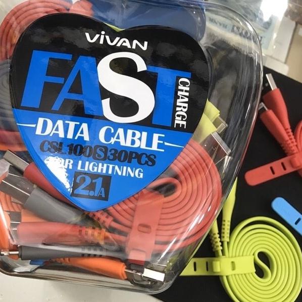 AHA8-5GAP1 PER PCS KABEL DATA IPHONE X VIVAN CSL100 100 % ORIGINAL 100CM - KABEL DATA IOS All Tipe S