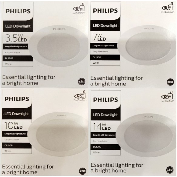 Philips Eridani Lampu LED Downlight 10W 10 Watt 6&quot; DL190B Putih 10Watt