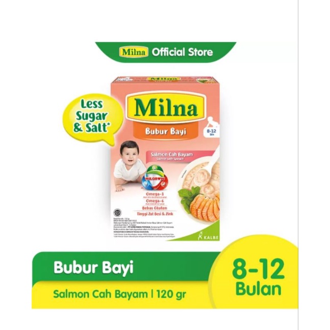 MILNA 8-12 bulan Bubur Bayi Box - 120gr
