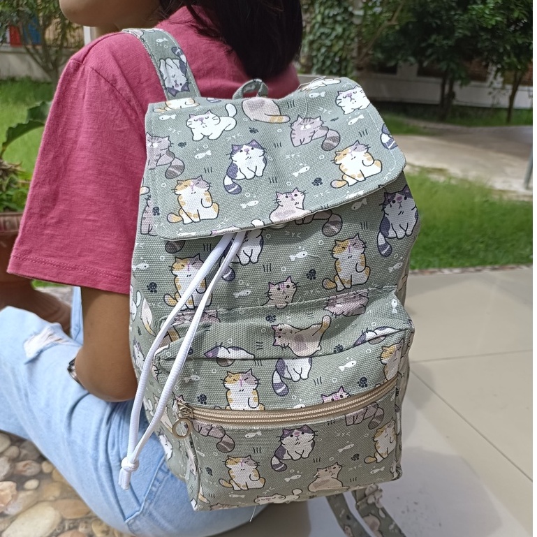 RANSEL SERUT//TAS WANITA//TAS RANSEL WANITA//TAS KANVAS//TAS SERUT WANITA//TAS SEKOLAH//RANSEL SERUT