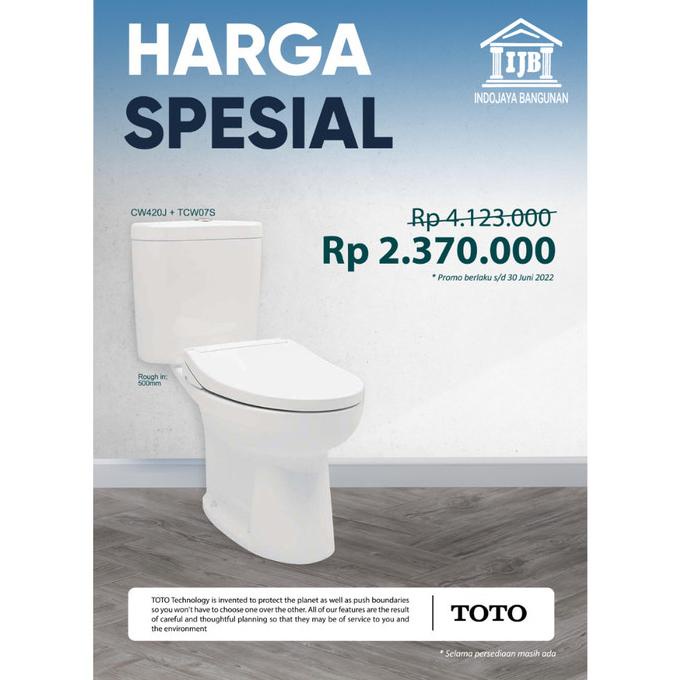 Buruan serbu] Closet Kloset Toilet Duduk Eco Washer TOTO CW 420 J / CW420J