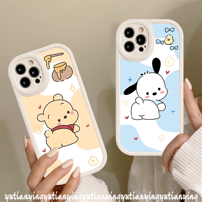 Soft Case TPU Motif Kartun Pochacco Winnie The Pooh Untuk IPhone 11 7plus XR 11 12 13 Pro MAX 6 6s 7 8 Plus X XS MAX 6 6s SE 2020